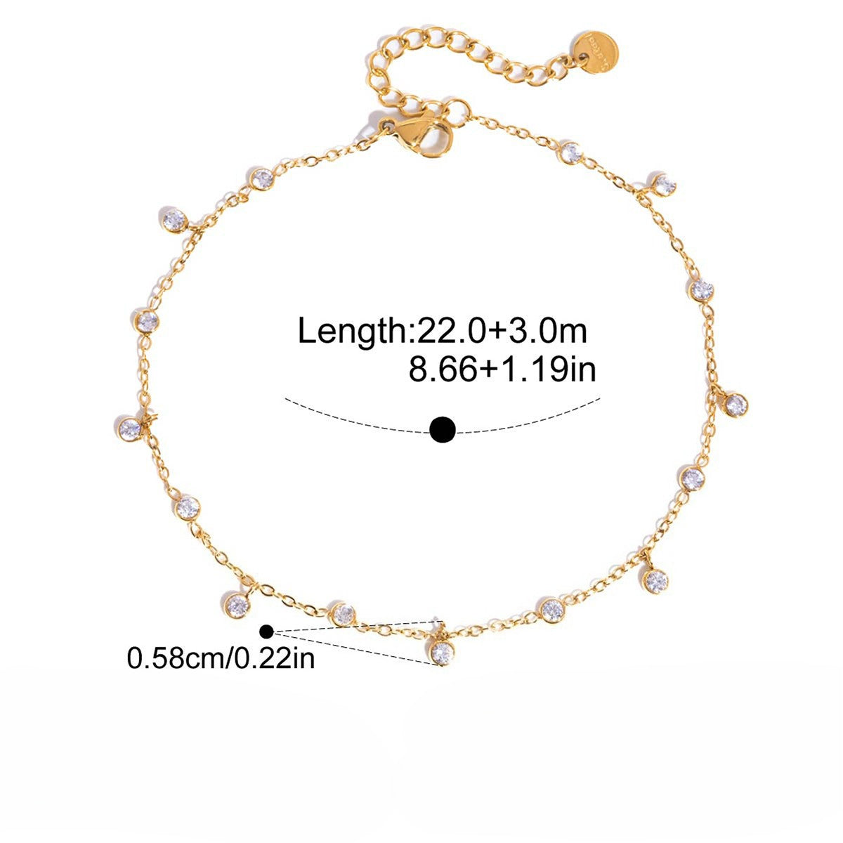 Minimalist Sparking Zirconia D - DippedShop Wholesale - #3075