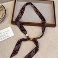 Retro Polka Dot Beaded Adjustable Scarf Necklace MK2BW6W6JNC234
