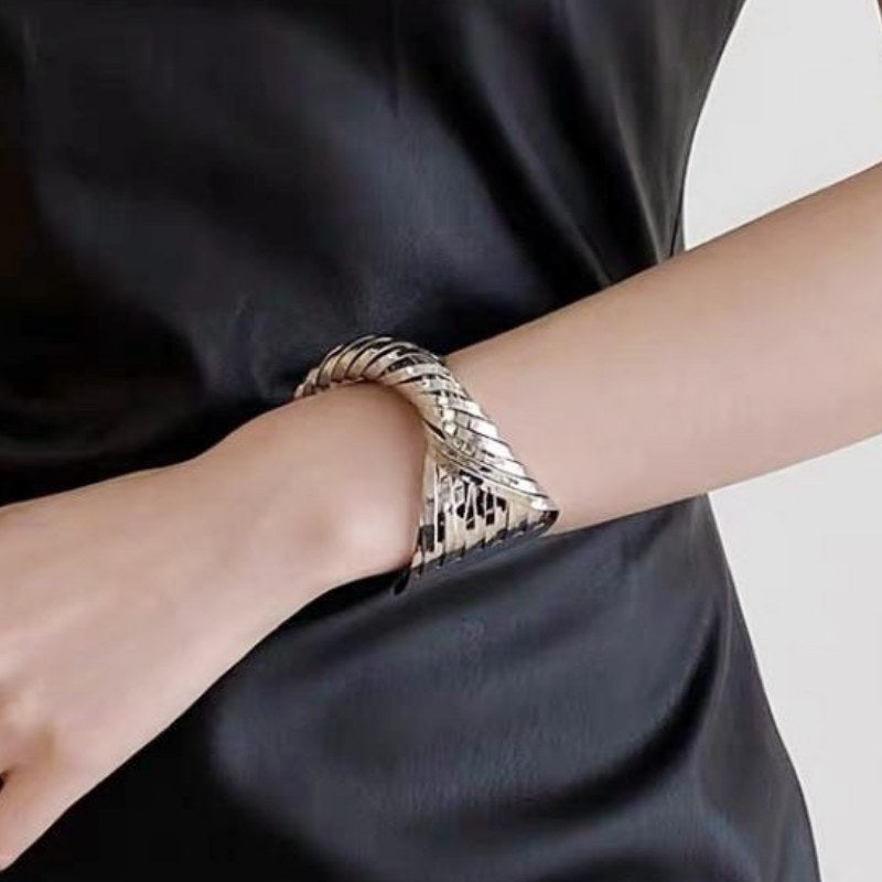 Cross Irregular Open Metal Bracelets DP25B579