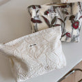 Flower Embroidered Cosmetic Bag - DippedShop Wholesale - #0675