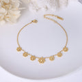 Gold Plated Cute Daisy Statement Anklets 8ZA6JAB21T