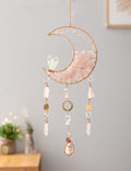 Pink Crystal Moon Suncatcher - DippedShop Wholesale - #3011
