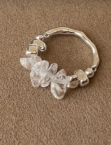 Irregular Crystal Beaded Ring - DippedShop Wholesale - #6499