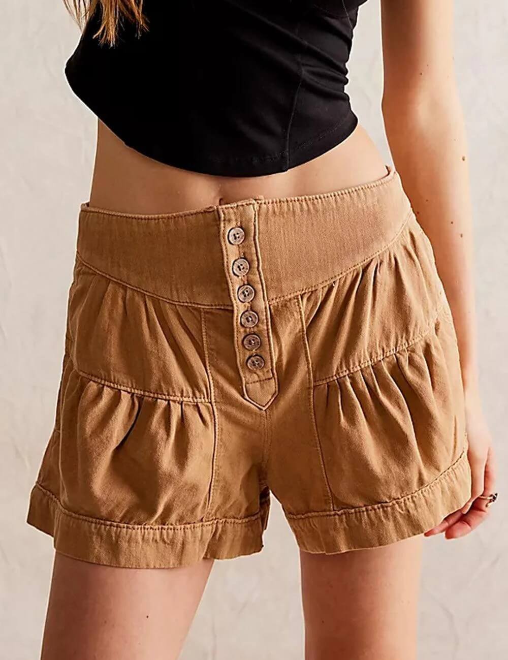 Solid Color Denim Shorts - DippedShop Wholesale - #3107