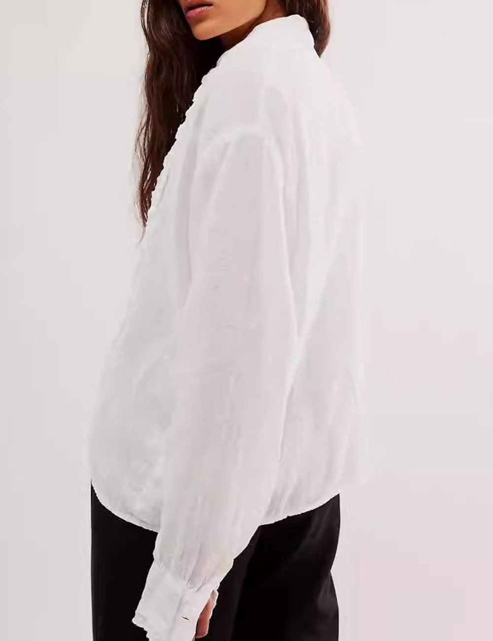 Elegant Ruffled Polo Shirt - DippedShop Wholesale - #8259