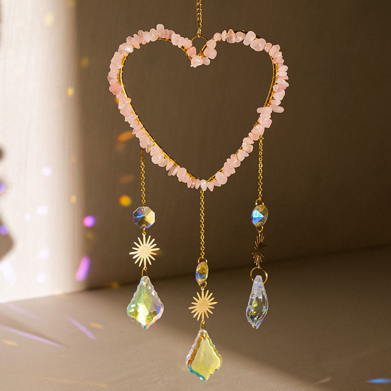 Crystal Heart Suncatcher - DippedShop Wholesale - #4547