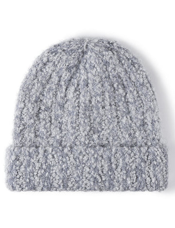 Simple Ribbed Knit Hat Padded Beanie DPH0508