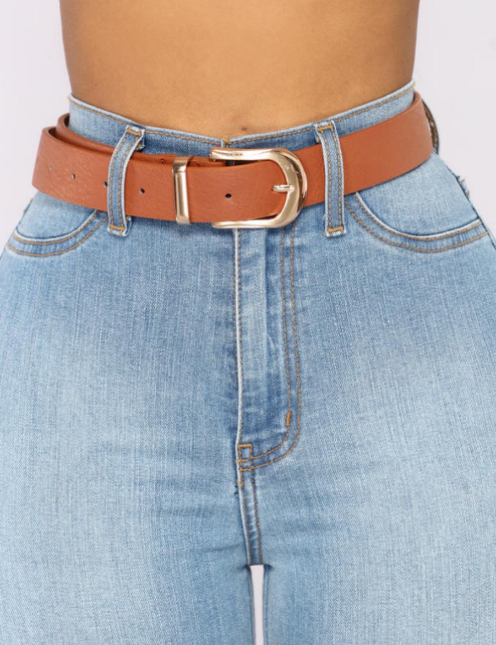 2PCS Minimalist Metal Buckle Waist Belts 2IW3339