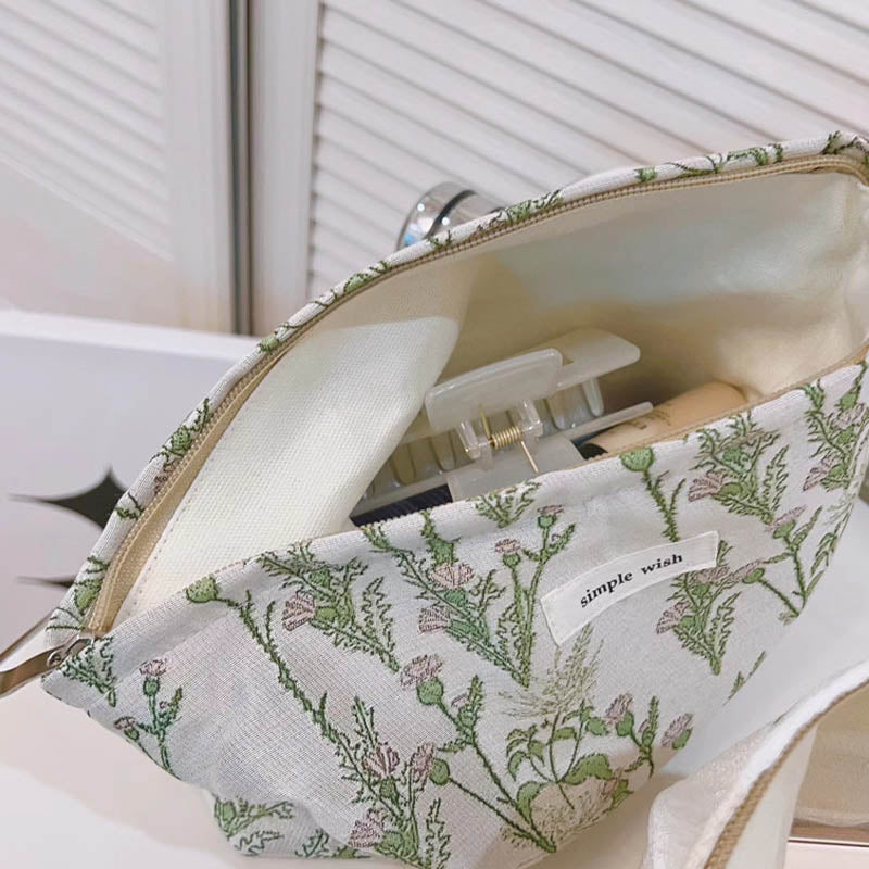 Floral Print Cosmetic Bag - DippedShop Wholesale - #3283