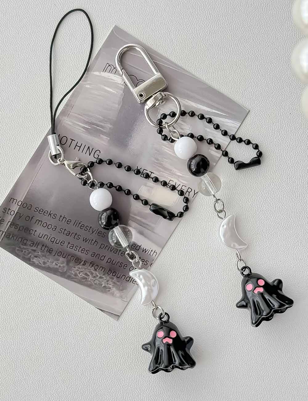 Halloween Cute Black Ghost Keychain DP25G422