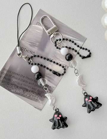 Halloween Cute Black Ghost Keychain DP25G422
