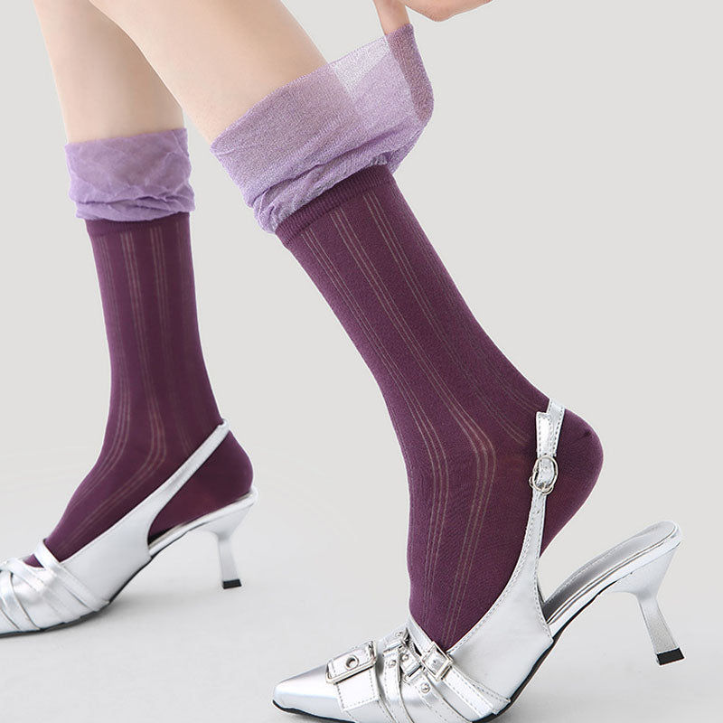 Color Block Lace Socks - DippedShop Wholesale - #6659