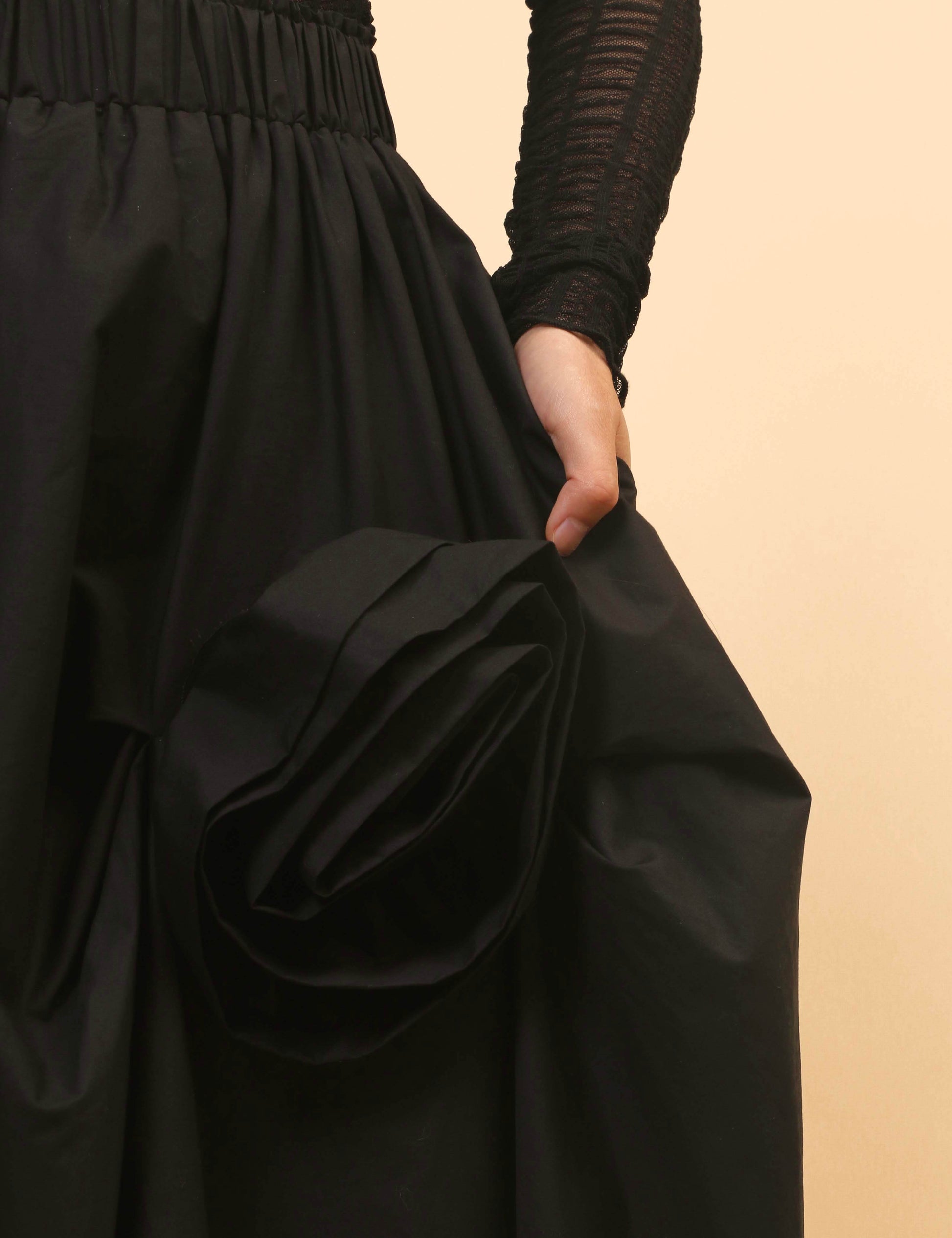 Irregular Hem Flower Midi Skirt - DippedShop Wholesale - #7795