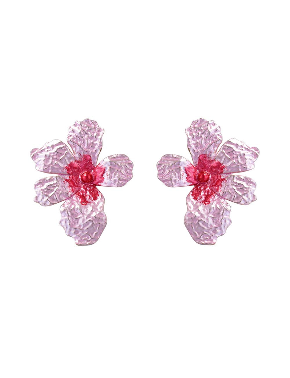 Color Block Flower Stud Earrings - DippedShop Wholesale - #3219