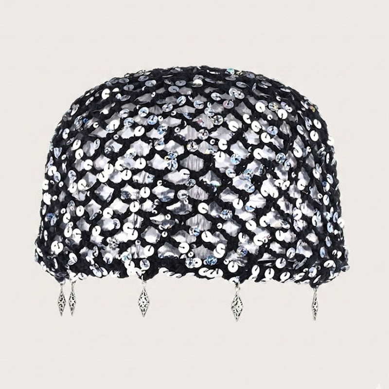 Hollow Out Glitter Beanie - DippedShop Wholesale - #9219