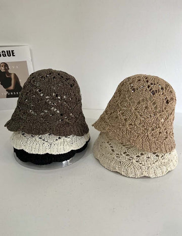 Crochet Foldable Bucket Hat - DippedShop Wholesale - #4099