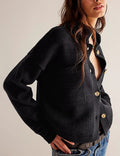Stand Collar Button Cardigan - DippedShop Wholesale - #4515