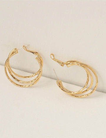 Minimalist Gold Hoop Earrings - DippedShop Wholesale - #4547