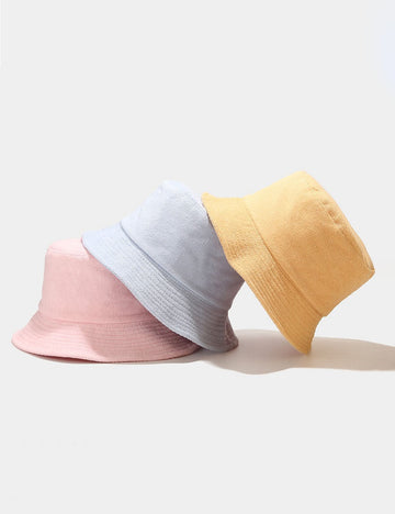 Fresh Solid Color Wide Brim Outdoor Bucket Hat MK2BW6W6HAT72