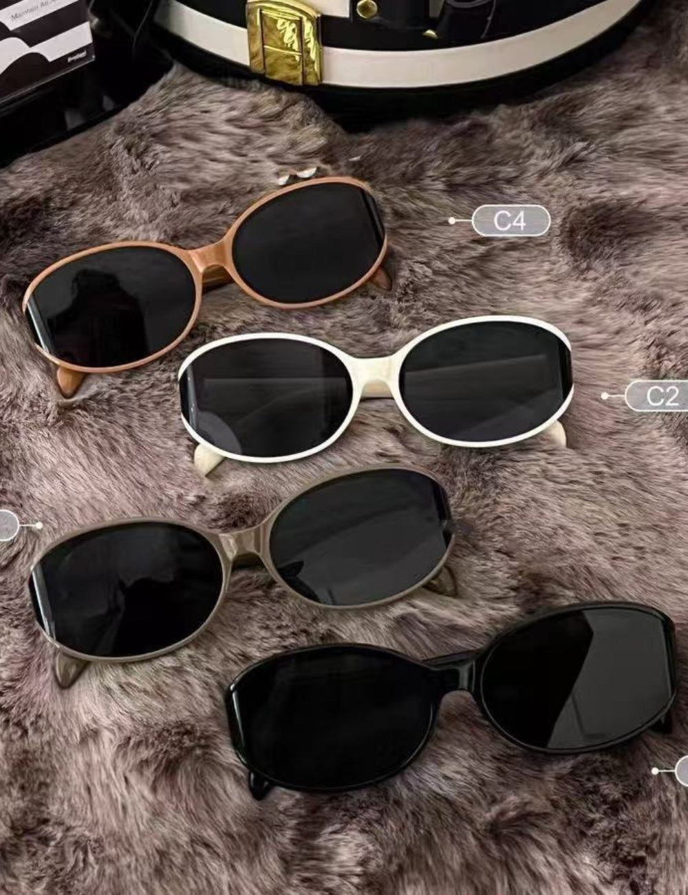 Vintage Oval Polarized Sunglasses - DippedShop Wholesale - #7987