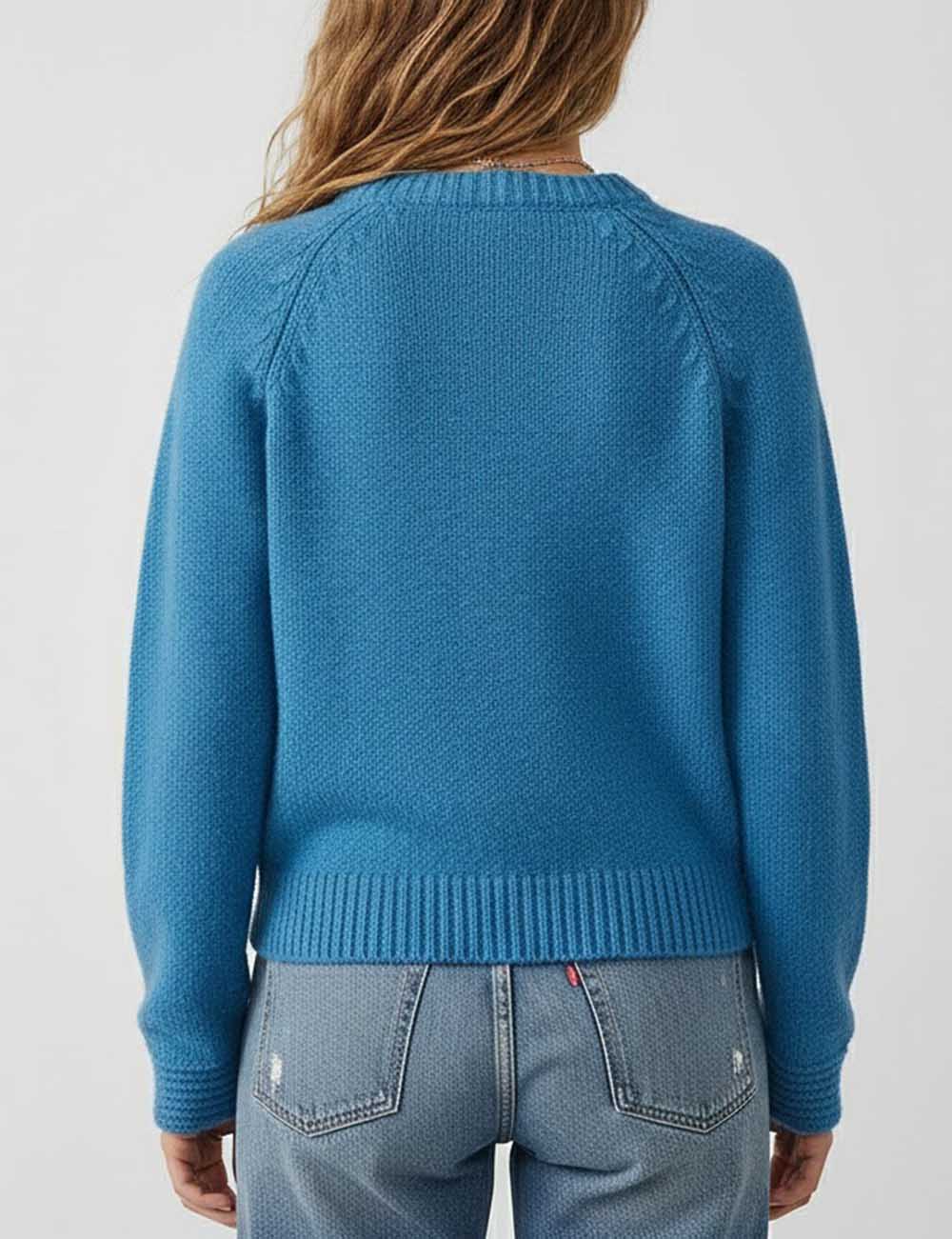 Minimalist Round Neck Cable Knit Zipper Cardigan DP25H632