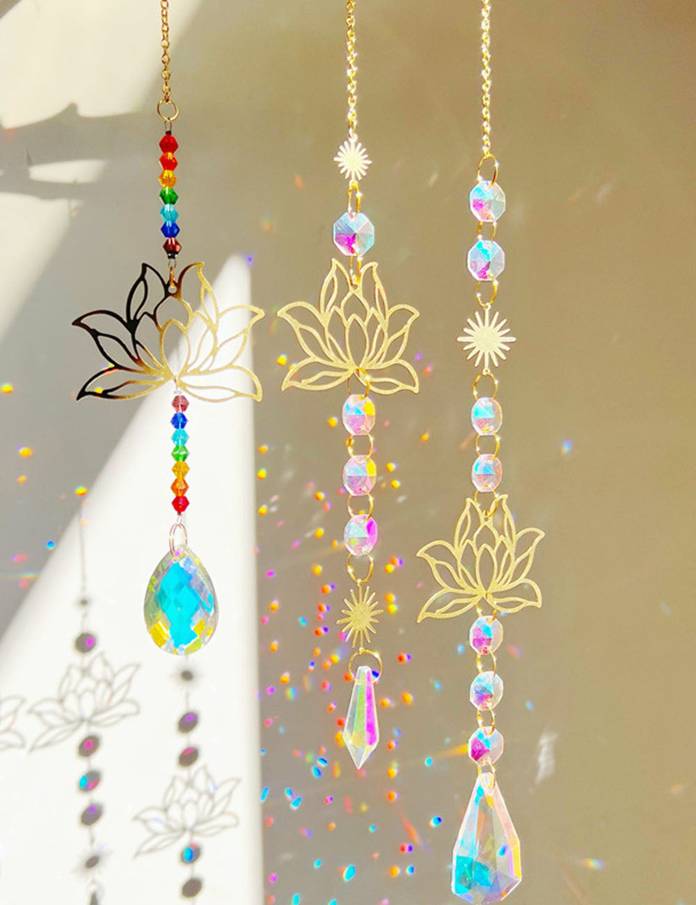 Hollow Out Lotus Suncatcher - DippedShop Wholesale - #6003