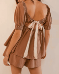 Puff Sleeve Top and Shorts Set - DippedShop Wholesale - #3411