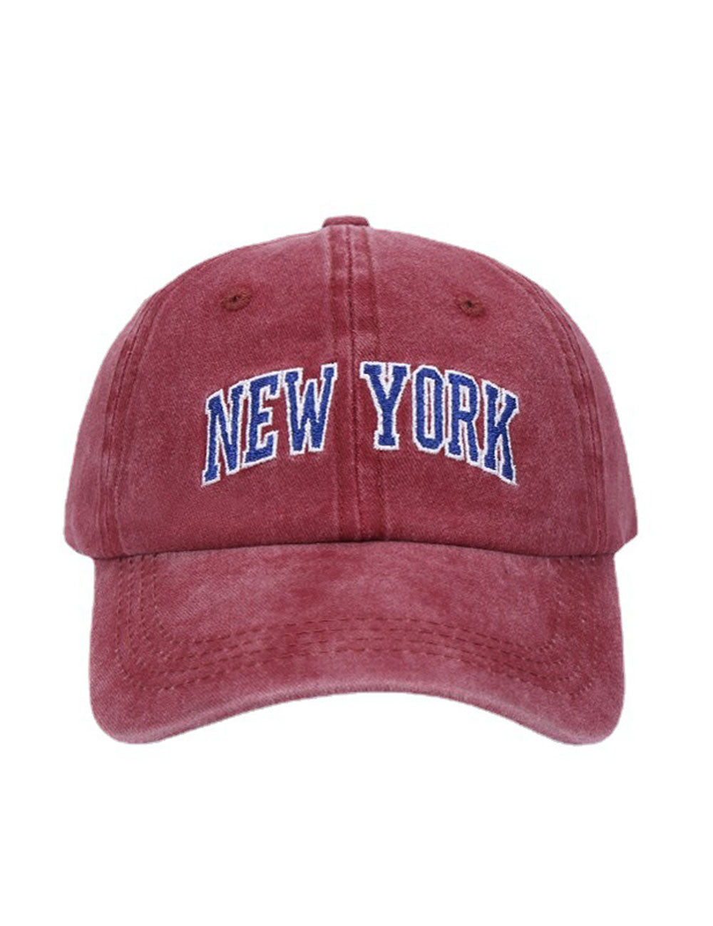 Washed Letter Embroidered Cotton Baseball Cap DP25E960