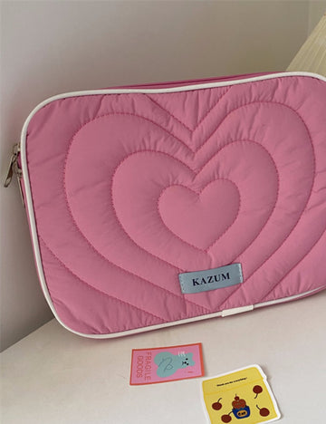 Love Soft Puffer Cute Laptop Ipad Bag DPB2910