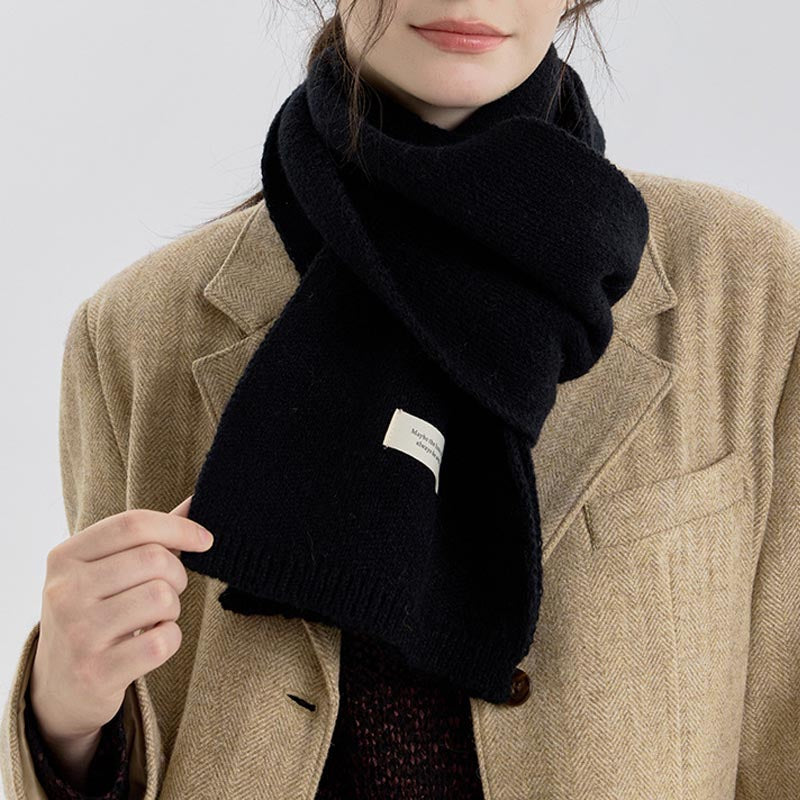 Minimalist Solid Color Warm Winter Knit Scarf DP25H668