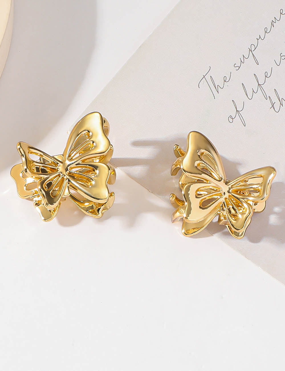 Gold Butterfly Hair Claw - DippedShop Wholesale - #1971