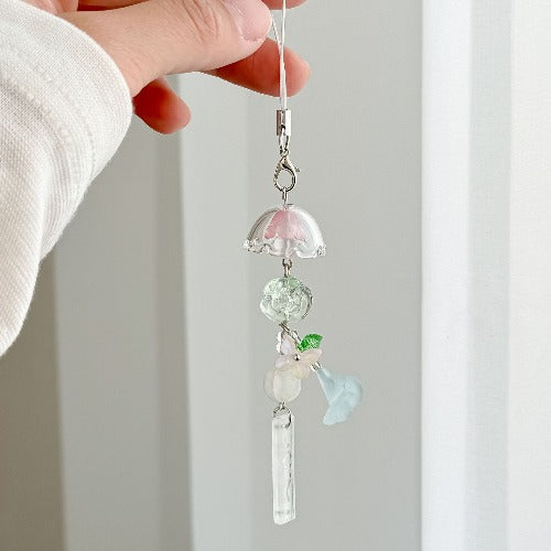 Handmade Minimalist Wind Chime Keychain Bag Charm DP25C917