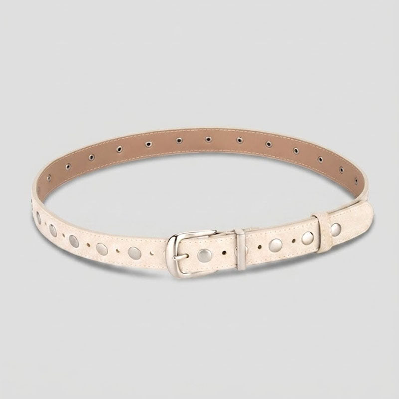 Punk Style Studded Pink Buckle Leather Belt MK2LEEP6W6JBT35