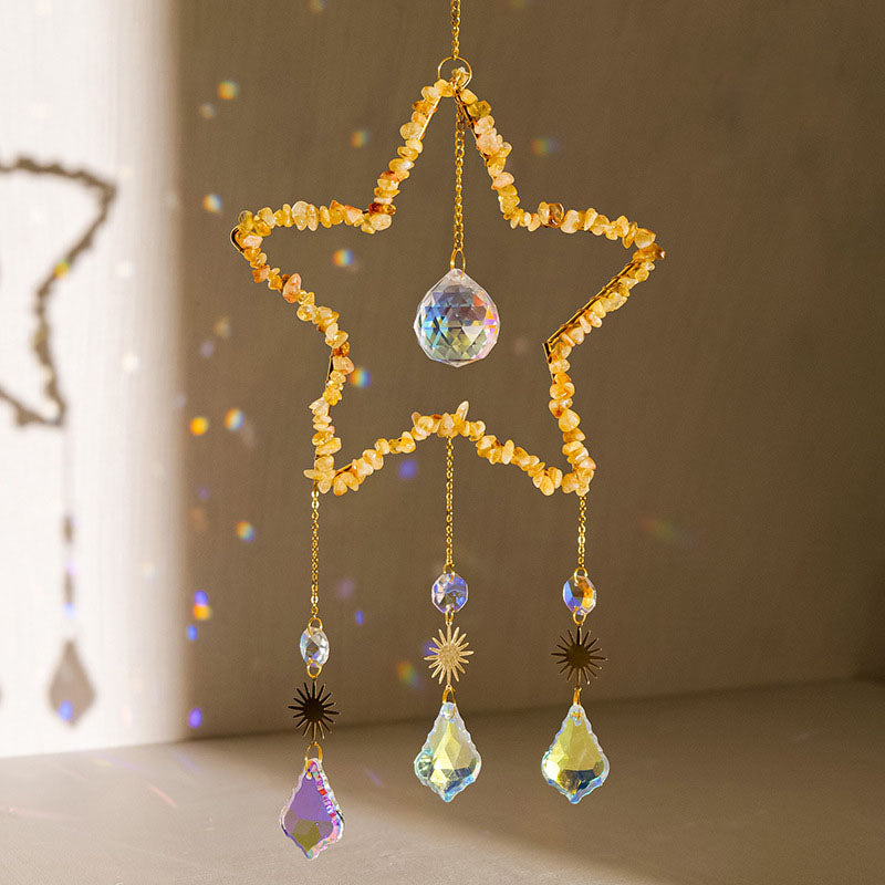 Star Crystal Suncatcher Pendant - DippedShop Wholesale - #6787