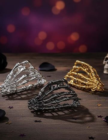 Gothic Skeleton Ghost Hand Halloween Hair Claw DP25G525