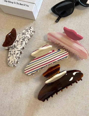 Splice Color Block Acetate Hair Claw DP25E897