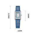 Vintage Rhinestone Square Dial Leather Strap Quartz Watch MK2SSAS6W6JWA07
