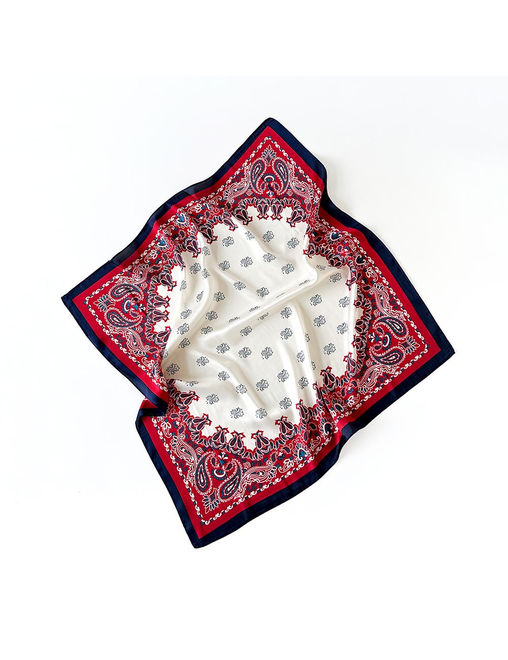 Simple Paisley Print Square Satin Scarf DP25E610