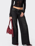 Minimalist Wide Leg Denim Pants - DippedShop Wholesale - #9459