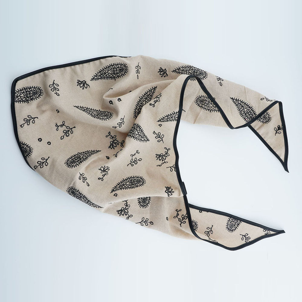 Classic Paisley Embroidered Triangle Headscarf MK2BK6W6HHS25