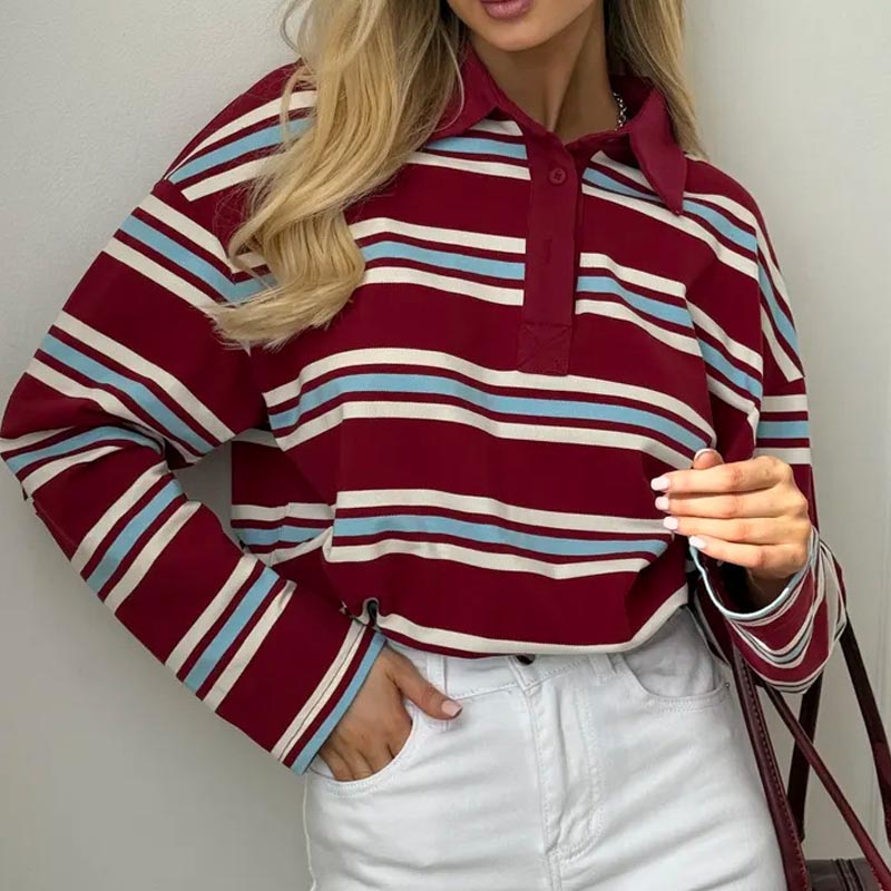 Vintage Striped Polo Shirt - DippedShop Wholesale - #4259