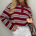 Vintage Striped Polo Shirt - DippedShop Wholesale - #7027