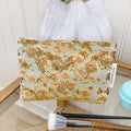 Fresh Embroidery Floral Large Capacity Makeup Bag MK2BW6W10BOB389