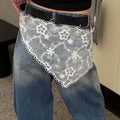 Elegant Lace Solid Color Triangle Hip Scarf MK2BW6W1SL01