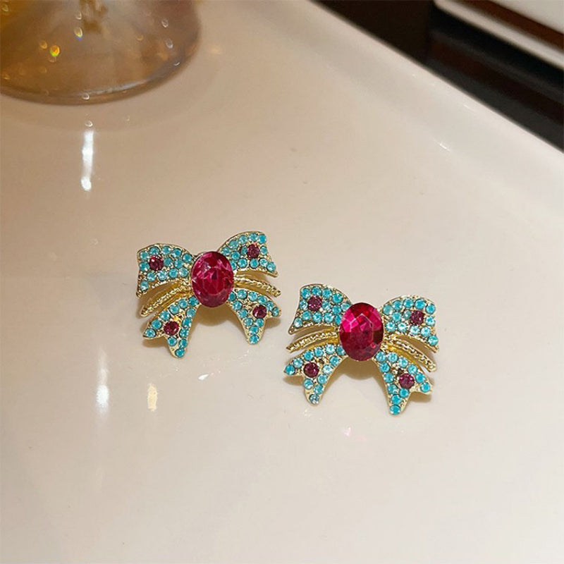 Rhinestone Butterfly Elegant Elegant Stud Earrings DPJE1465