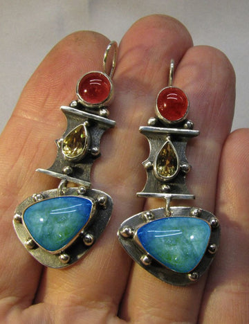 Retro Ethnic Enamel Earrings - DippedShop Wholesale - #8339