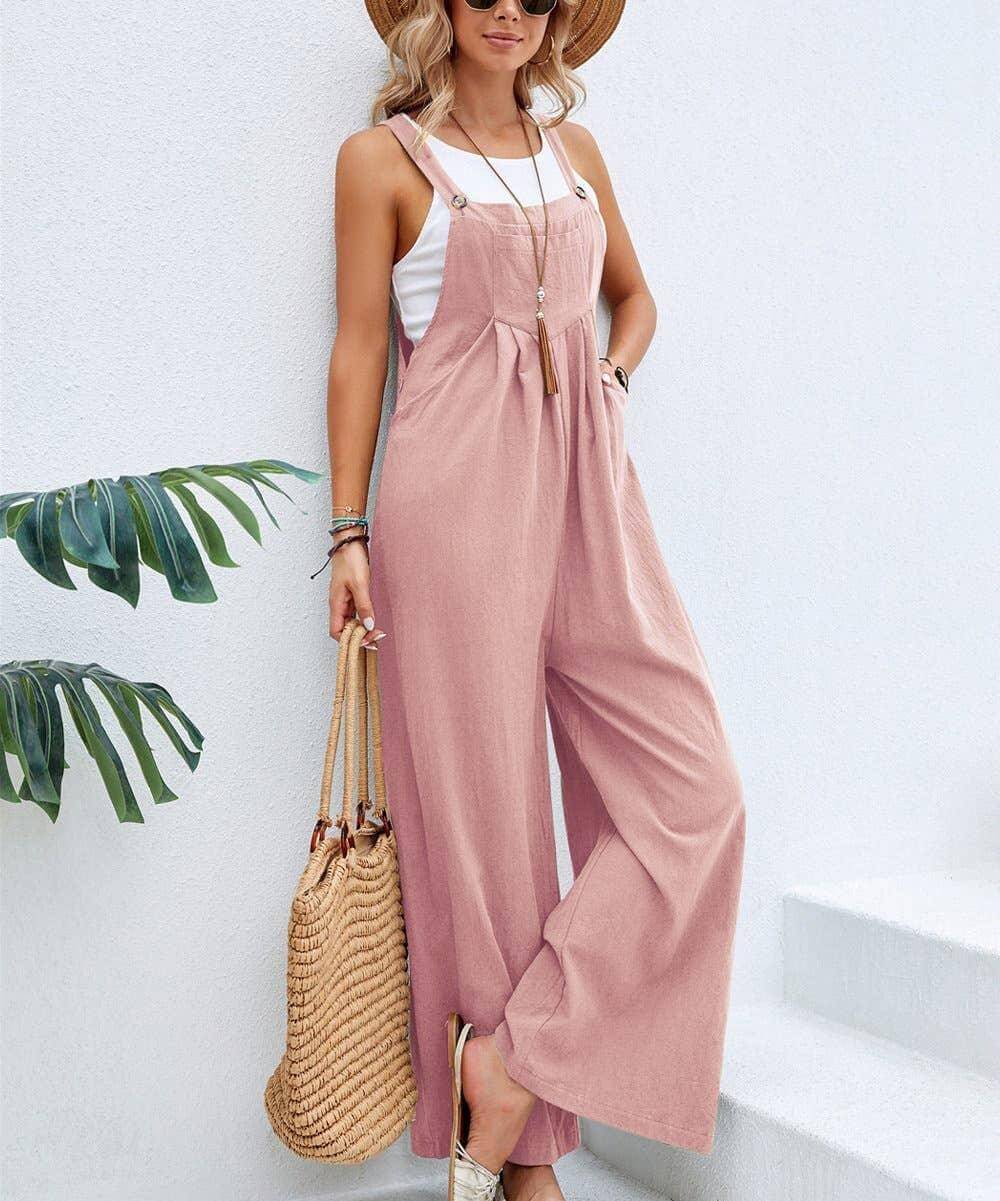 Solid Color Jumpsuit - DippedShop Wholesale - #6563