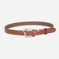 Trendy Unique Metal Buckle Skinny Leather Belt MK2LEEP6W6JBT33