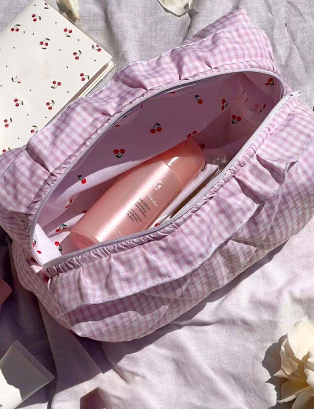 Plaid Color Block Makeup Bag - DippedShop Wholesale - #0755