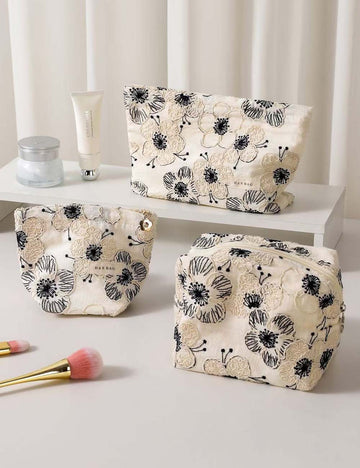 Retro Embroidery Floral Travel Toiltery Cosmetic Bag MK2BW6W10BOB412